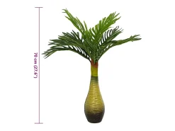 vidaxl Planta Artificial-Planta artificial Palma 9 hojas 70 cm Verde