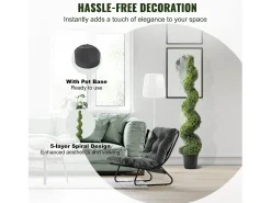 Planta Artificial, SucceBuy 150 cm Boj Artificial Topiario, Resistente a los Rayos UV, Decoraci贸n para el Hogar, 2 Unidades Verde New