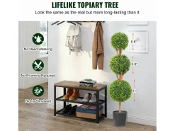 Sale Planta Artificial, SucceBuy Árbol Topiario Artificial de 120 cm, Planta Decorativa con Hojas Reemplazables Verde