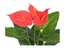 Sale Planta de anturio artificial con maceta 45 cm roja y amarilla ES124720 Rojo