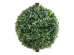 Planta Artificial-Planta de boj artificial con maceta en forma de bola 118 cm Verde