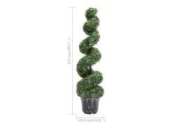 Online Planta de boj artificial en espiral con maceta de 117 cm Verde