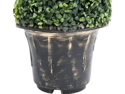 Planta de boj artificial en espiral con maceta de 89 cm Verde Sale