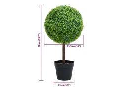 Sale Planta de boj artificial con maceta forma esférica 50 cm Verde