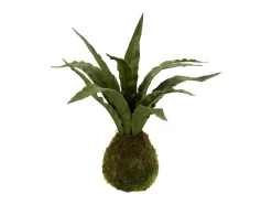New J-Line Planta de lengua de suegra sintética de 32x30x35 cm Verde
