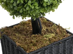 OZAIA Planta Artificial-Planta, árbol, arbusto artificial Boj 3 bolas - Alt. 90 x D. 18 cm - -PILANA Verde