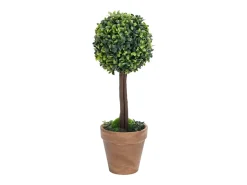 Sale Plantas de boj artificial 2 uds forma bola maceta 41 cm ES736350 Verde