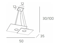 Best Plate Sospensione 2 Luci Sabbia Marru00f3n