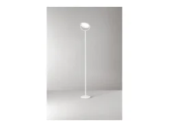 Hot Platón - Lámpara de pie LED regulable de 30 W, 3000 K, 2968 lm, 190 cm de alto, interruptor de pedal de encendido/apagado - Perenz - Blanco