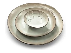 MEDARD DE NOBLAT Plato postre Shadow Nacre 20.5 cm (Lote de 6) Marrón Gres Reactivo Esmaltado Marru00f3n Best