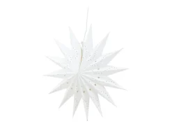 ebuy24 Poinsettia Lindvallen con colgante de papel claro Ø51cm . Blanco Discount