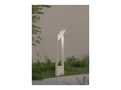 POPA - Foco solar de 100 cm y 4000 K para jardín Beneito Faure Blanco Outlet