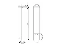 POPA - Foco solar de 100 cm y 4000 K para jardín Beneito Faure Blanco Outlet