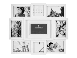 Atmosphera Portafotos de pared 9 marcos 42,5x48,5x3 cm Blanco Best