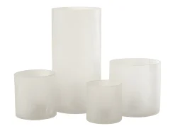 Online J-Line Portavelas cilindro agrietado cristal helado extra Alt. 29 Blanco