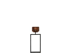 New J-Line Portavelas de pie rectangular cristal marrón Alt. 31 Marru00f3n