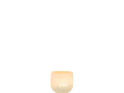 Sale J-Line Portavelas de vidrio 10.5x10.5x9.5 cm Beige