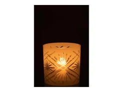 J-Line Portavelas Y Vela-Portavelas de vidrio 15x15x15 cm Blanco