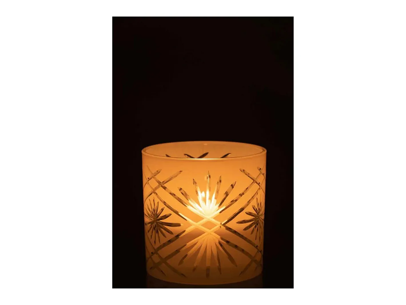 J-Line Portavelas Y Vela-Portavelas de vidrio 15x15x15 cm Blanco