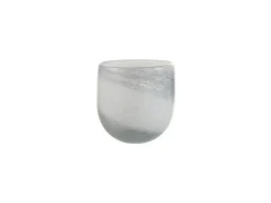 J-Line Portavelas de vidrio 10.5x10.5x10 cm Gris Sale