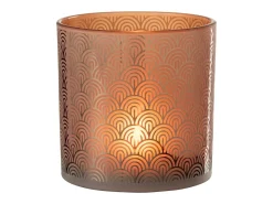 Sale J-Line Portavelas de vidrio 15x15x15 cm Naranja
