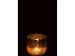 J-Line Portavelas Y Vela-Portavelas milano cristal /rosa 10 Gris