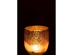 J-Line Portavelas milano cristal /rosa Alt. 15 cm Gris