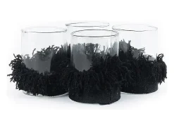 Bazar Bizar Portavelas Y Vela-Portavelas Oh My Gee - Terciopelo - M Negro