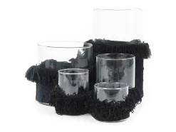 Bazar Bizar Portavelas Y Vela-Portavelas Oh My Gee - Terciopelo - M Negro