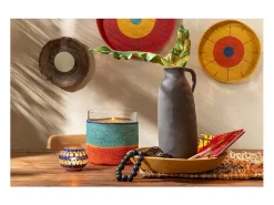 Clearance J-Line Portavelas redondo de vidrio 20x20x20 cm Multicolor