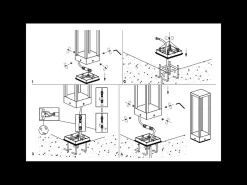 Outlet Poste para Jardín - Poste LED para Fijar al Suelo - Luz Nocturna Cálida 3000K 230V 15W 1590lm Azafrán - Corten Marru00f3n