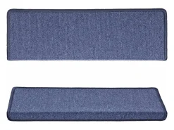 Garden Furniture Alfombra De Pasillo-Prolenta Premium - Alfombras de peldaños de escalera 15 uds 65x21x4 cm Azul