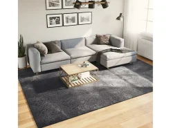 Garden Furniture Alfombra De Salón-Prolenta Premium - Alfombra de pelo corto suave lavable HUARTE antracita 240x340cm Gris antracita