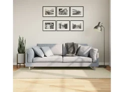 Best Garden Furniture Prolenta Premium - Alfombra de pelo corto suave lavable HUARTE 100x200 cm Crema