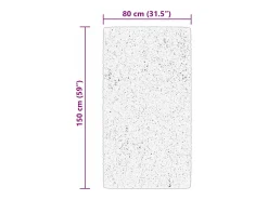 Garden Furniture Prolenta Premium - Alfombra de pelo corto suave lavable HUARTE 80x150 cm Negro Discount
