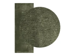 Garden Furniture Alfombra De Salón-Prolenta Premium - Alfombra pelo corto suave lavable HUARTE bosque 80x200 cm Verde