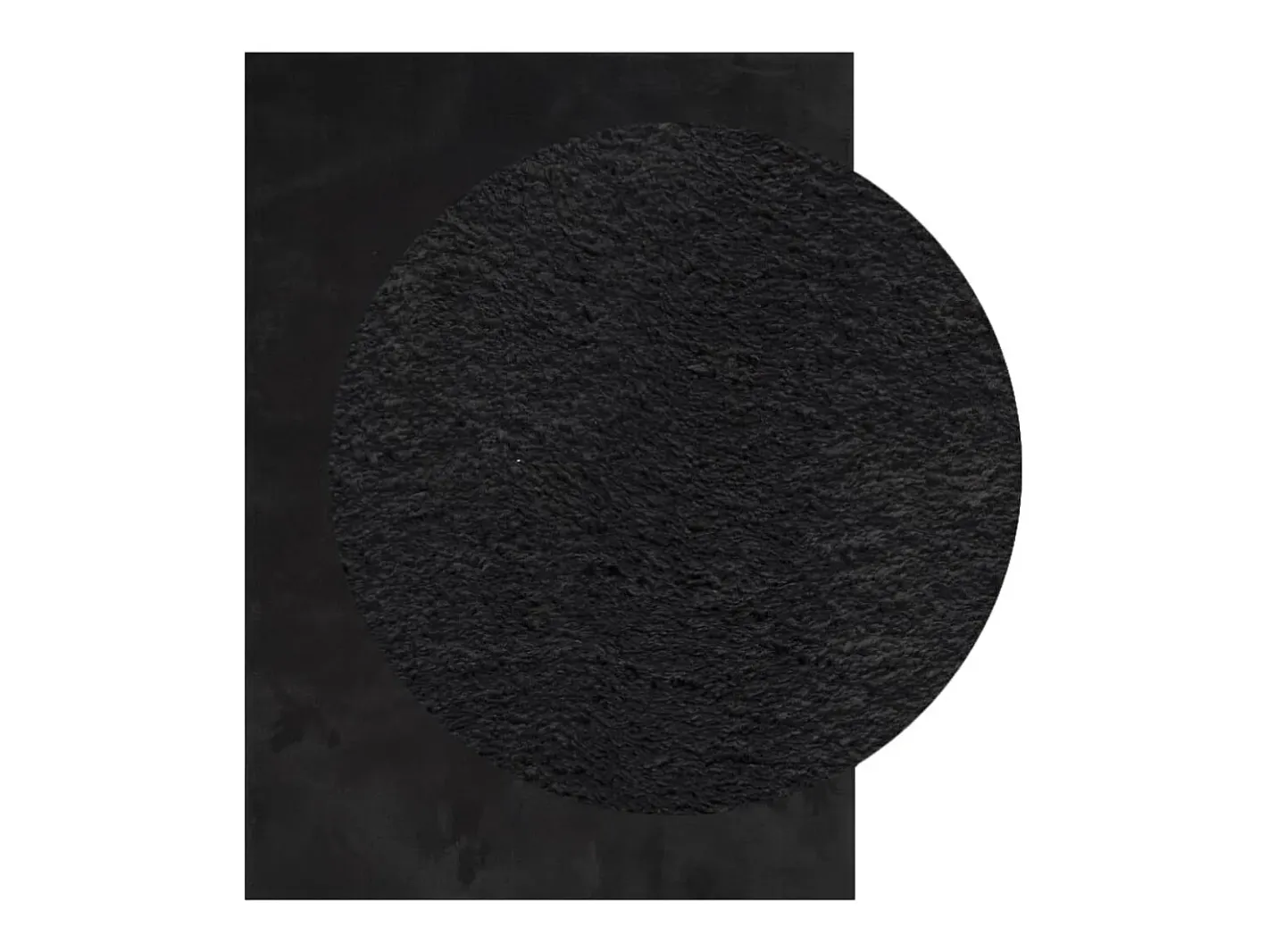 Garden Furniture Prolenta Premium - Alfombra de pelo corto suave lavable HUARTE 120x170 cm Negro New