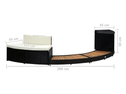 Online Prolenta Premium - Borde bañera dromasaje ratán sintético y madera maciza acacia Multicolor
