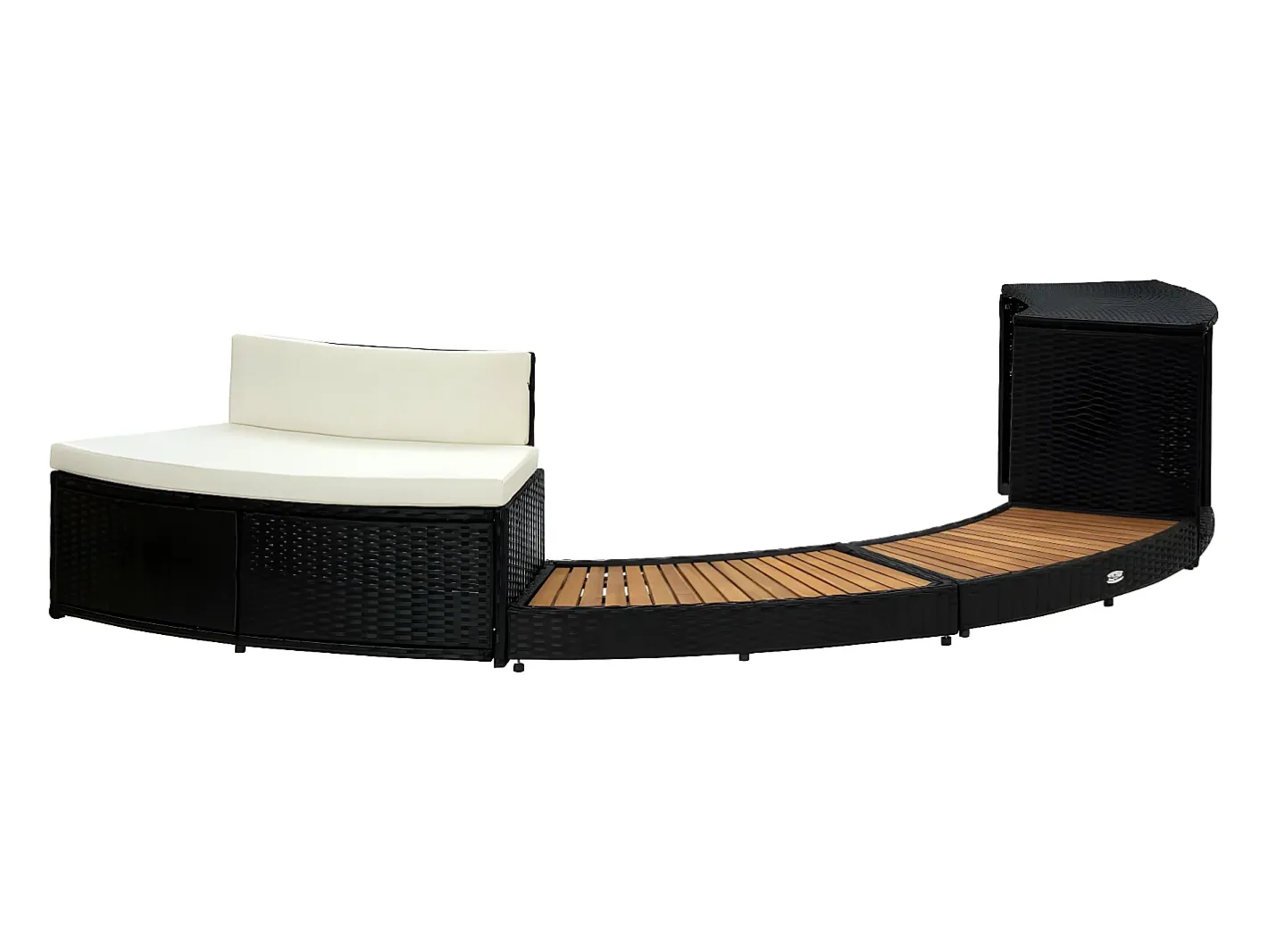 Online Prolenta Premium - Borde bañera dromasaje ratán sintético y madera maciza acacia Multicolor