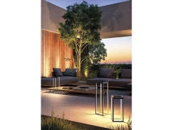 Iluminación Exterior-Pronto farola solar antracita 2,2w led bateria IP54 h. 32,5 cm Gris antracita