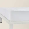 Protector colchón acolchado algodón antialérgico 135x196 cm blanco Best