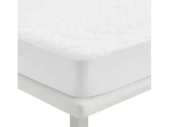 Ropa De Cama-Protector colchón acolchado antialérgico Triple Barrera 90x196 cm blanco