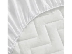 Ropa De Cama-Protector colchón acolchado antialérgico Triple Barrera 90x196 cm blanco
