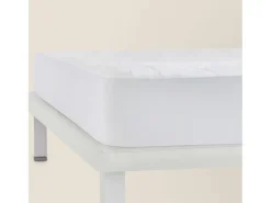 Ropa De Cama-Protector colchón acolchado antialérgico Triple Barrera 90x196 cm blanco