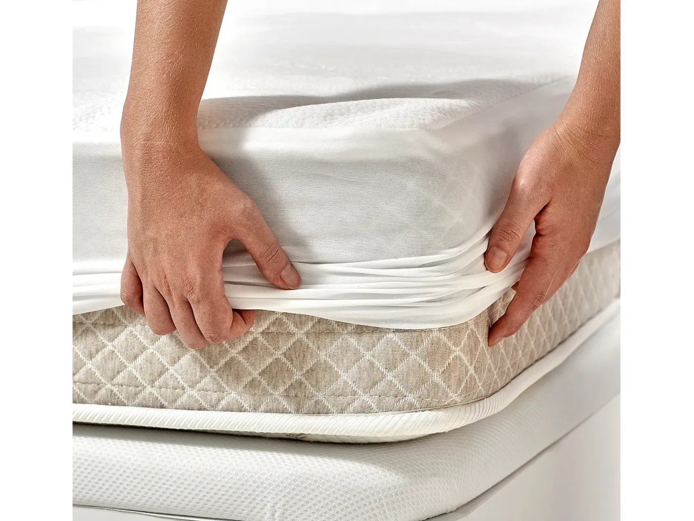 PIKOLIN Ropa De Cama-Protector Colchón Hotel 140x196cm| HOME| Extra suave| 32cm Blanco