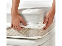 PIKOLIN Ropa De Cama-Protector Colchón Hotel 135x196cm| HOME| Extra suave| 32cm Blanco
