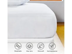 Clearance PIKOLIN Protector colchón 90x196cm | HOME | 5 caras | Hasta 32cm Blanco