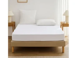 Outlet Protector de colchón de vellón 100% algodón antiácaros 140 x 190 cm Blanco