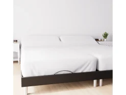 Soleil d'ocre Ropa De Cama-Protector de colchón 80x200 cm FRANELA de algodón en forma de sábana bajera, por Blanco