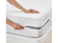 PIKOLIN Protector de colchón 90x196cm| HOME| Hasta 34cm| Impermeable Blanco Best